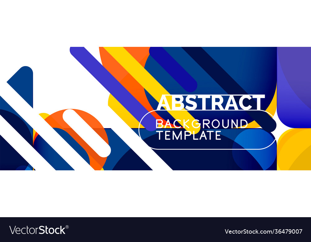 Modern geometric round shapes and dynamic lines vector image Modern geometric round shapes and dynamic lines