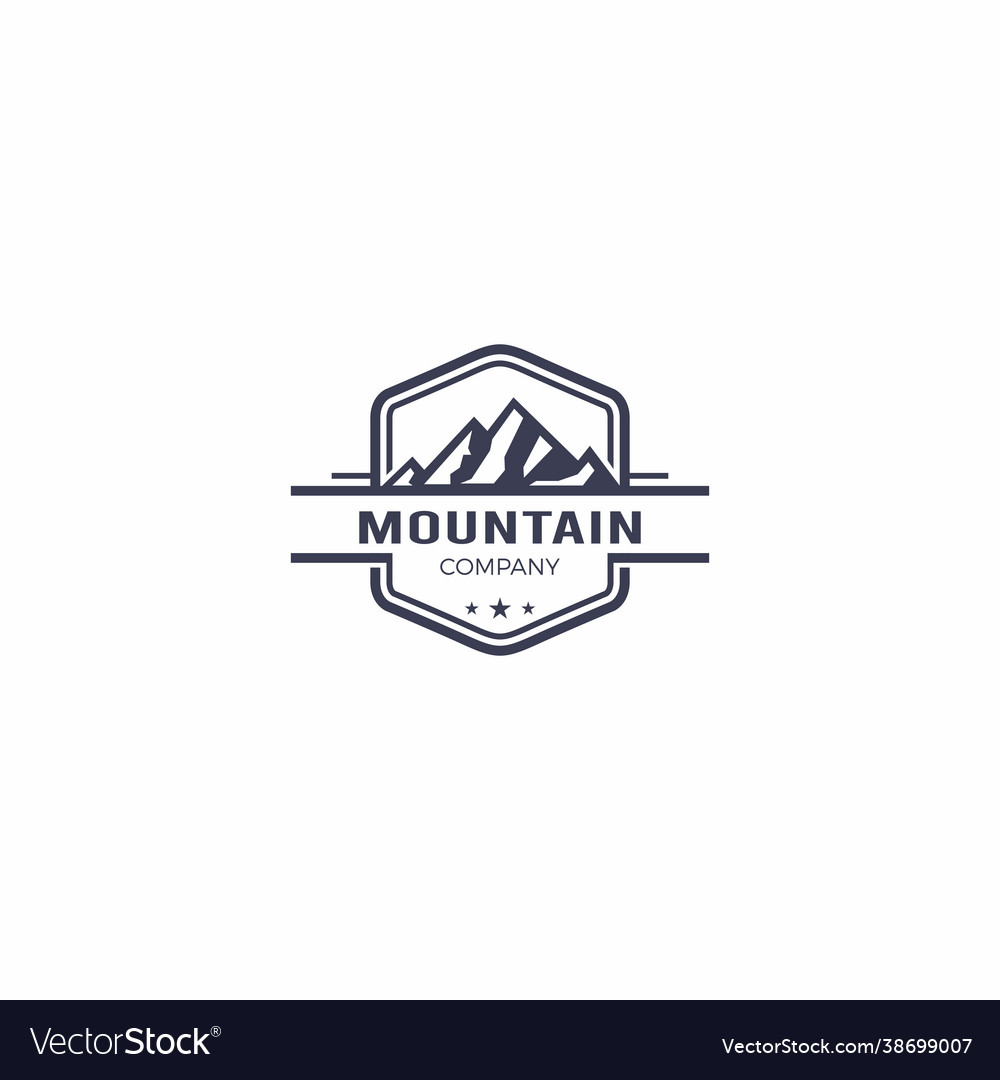 Mountain vintage logo design