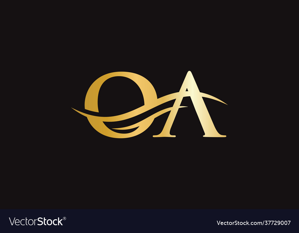 Oa logo design premium letter