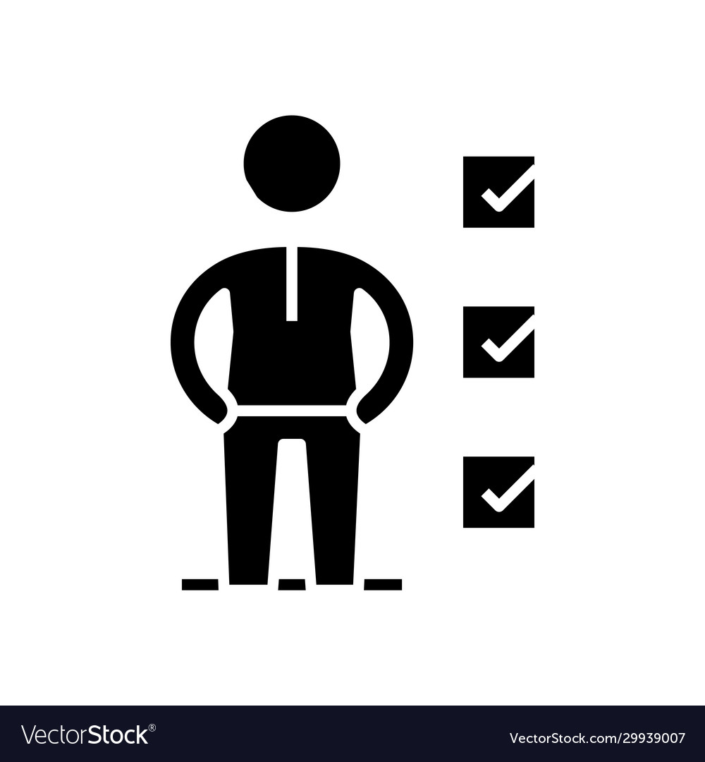 Personal targets black icon concept Royalty Free Vector