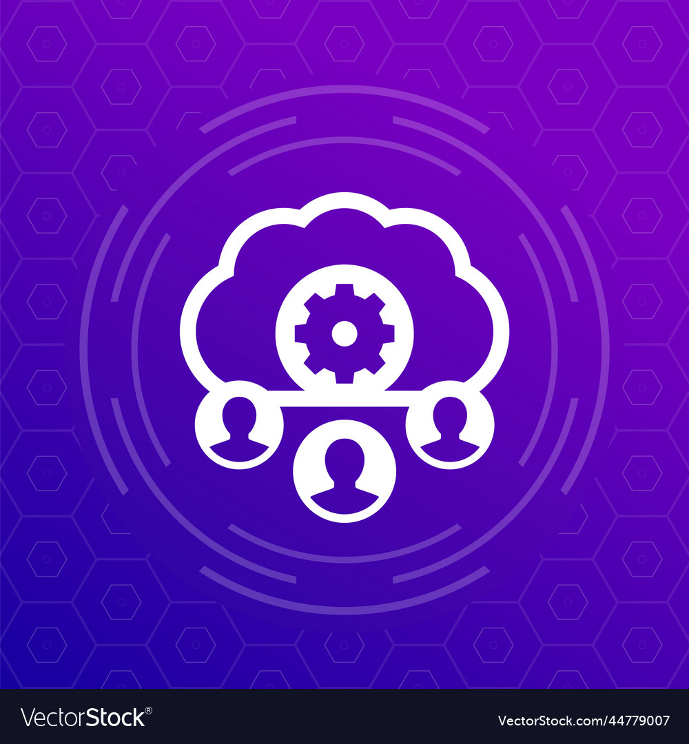 Process user data in cloud icon