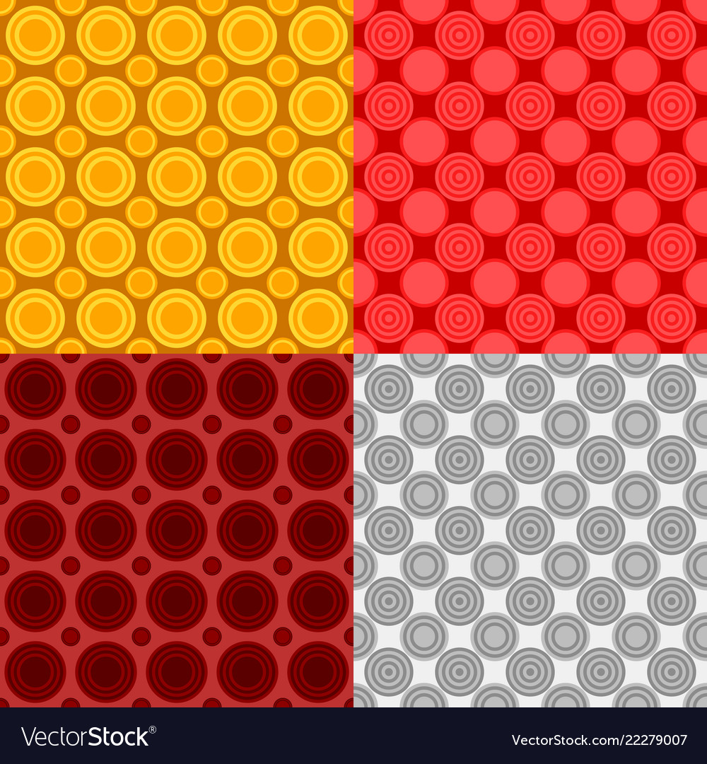 Seamless abstract circle pattern background sets