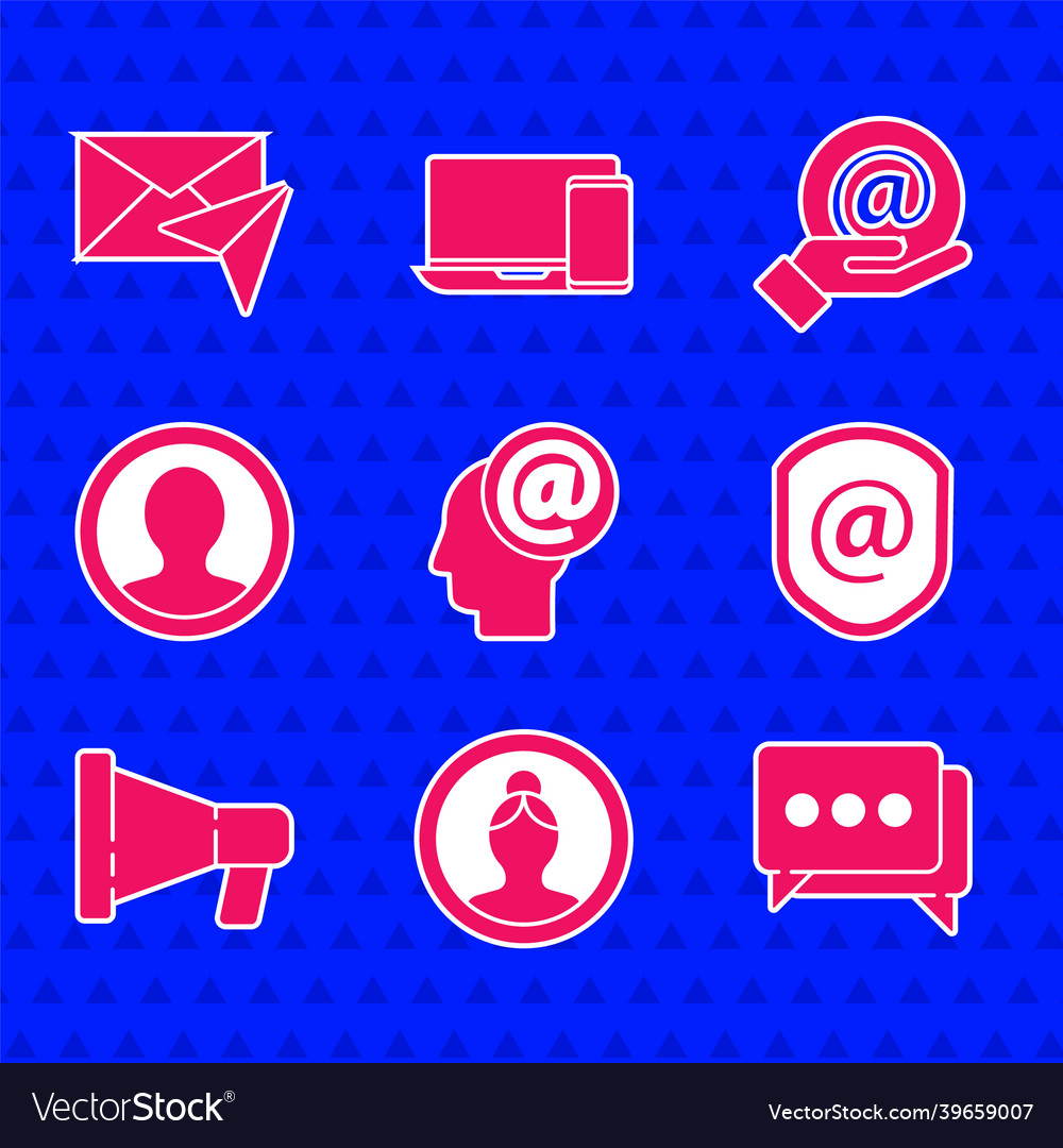Set mail and e-mail create account screen speech vector image Set mail and e-mail create account screen speech