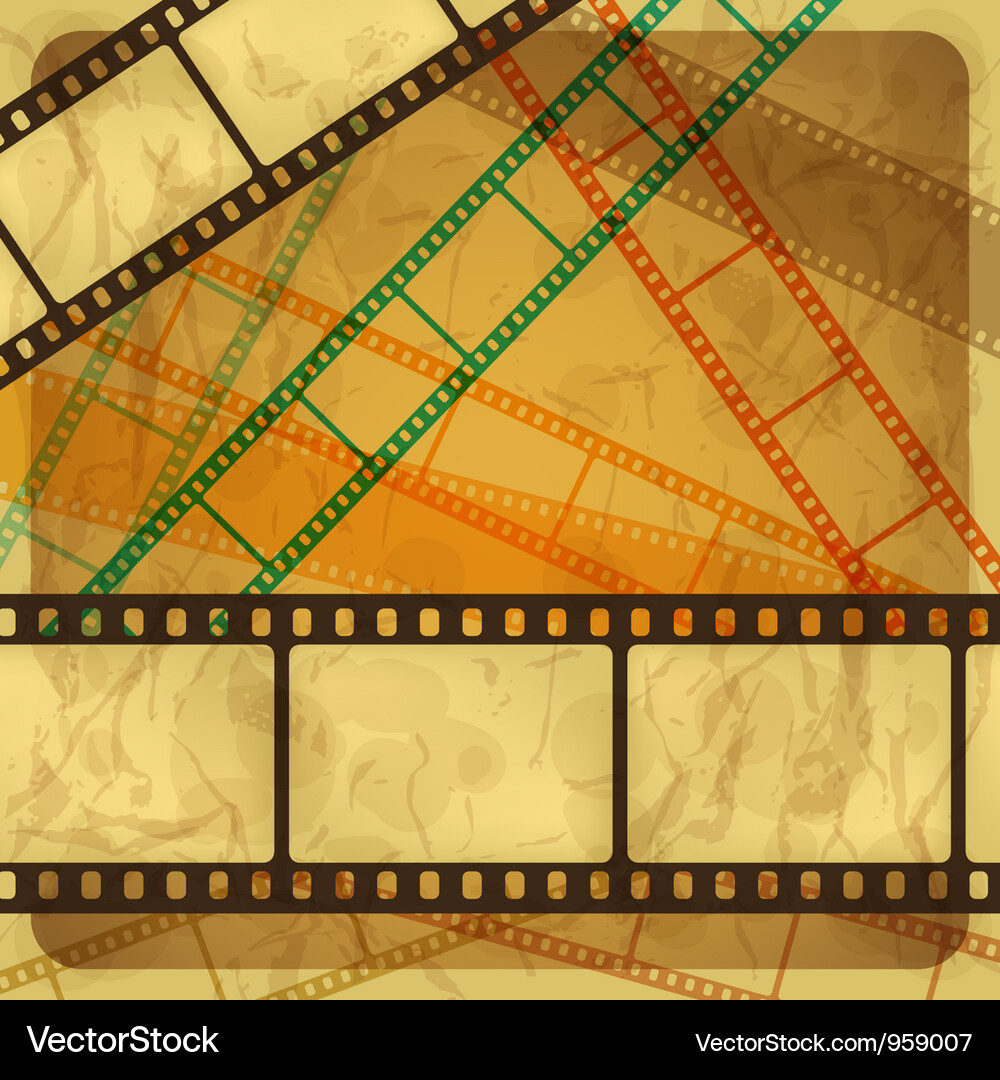Vintage scratch background with film frame eps 10 Vector Image