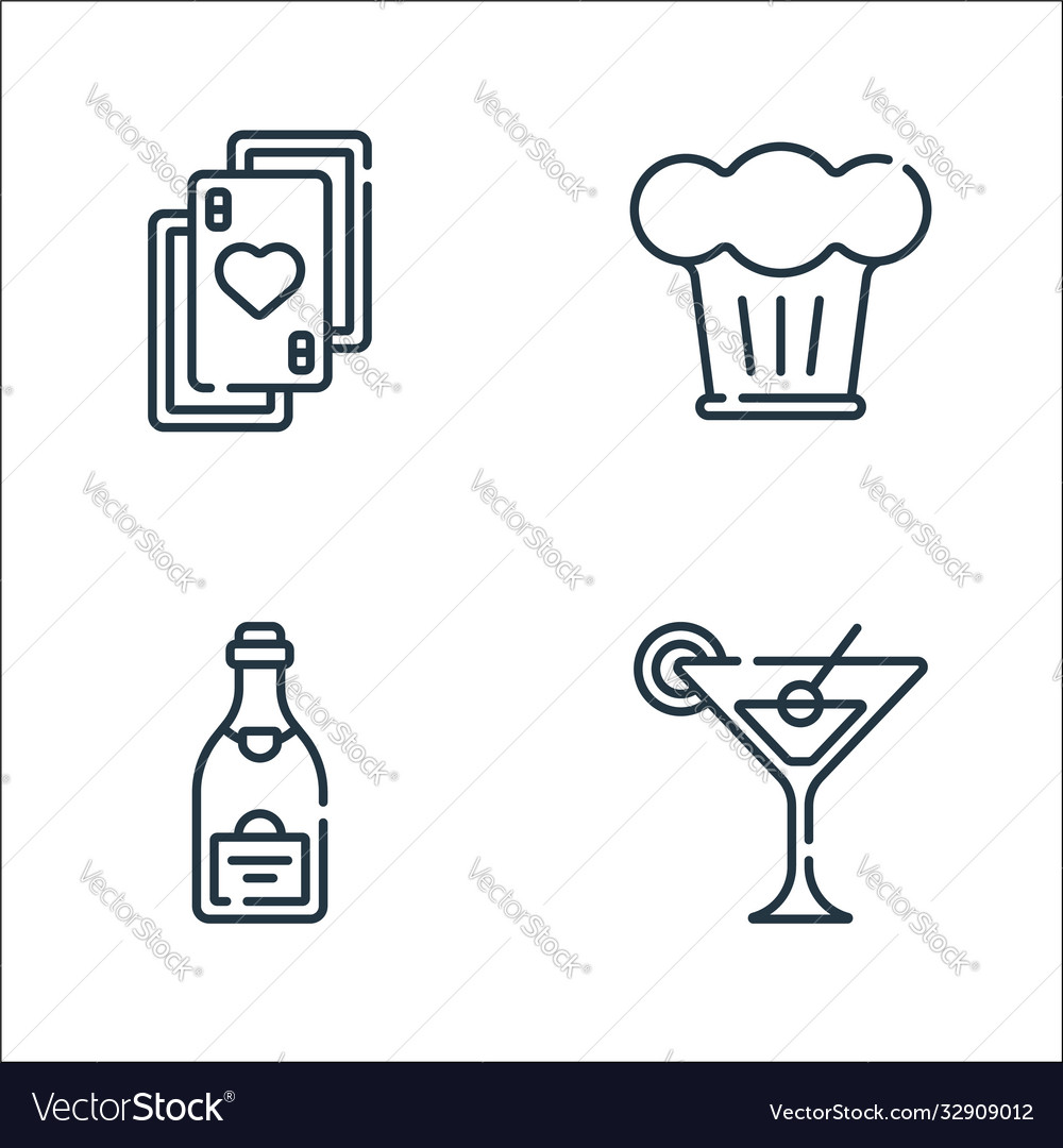 Bar line icons linear set quality vector image Bar line icons linear set quality