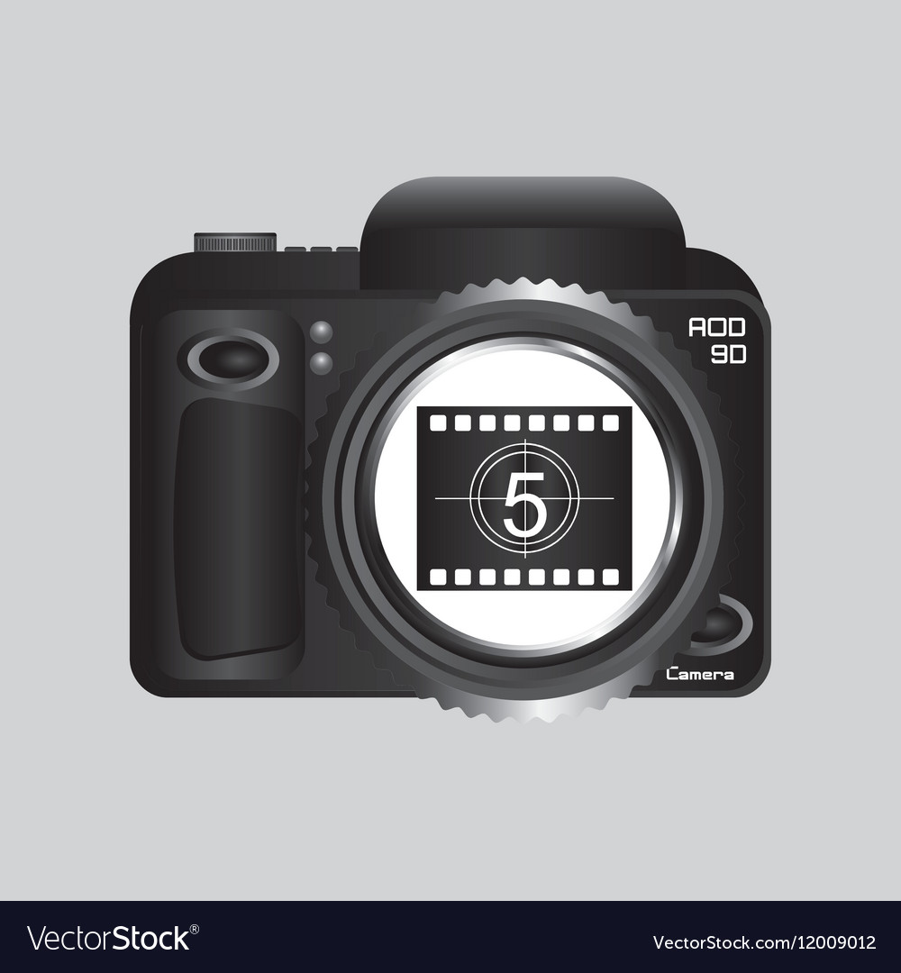 Digital photo camera roll countdown numbers