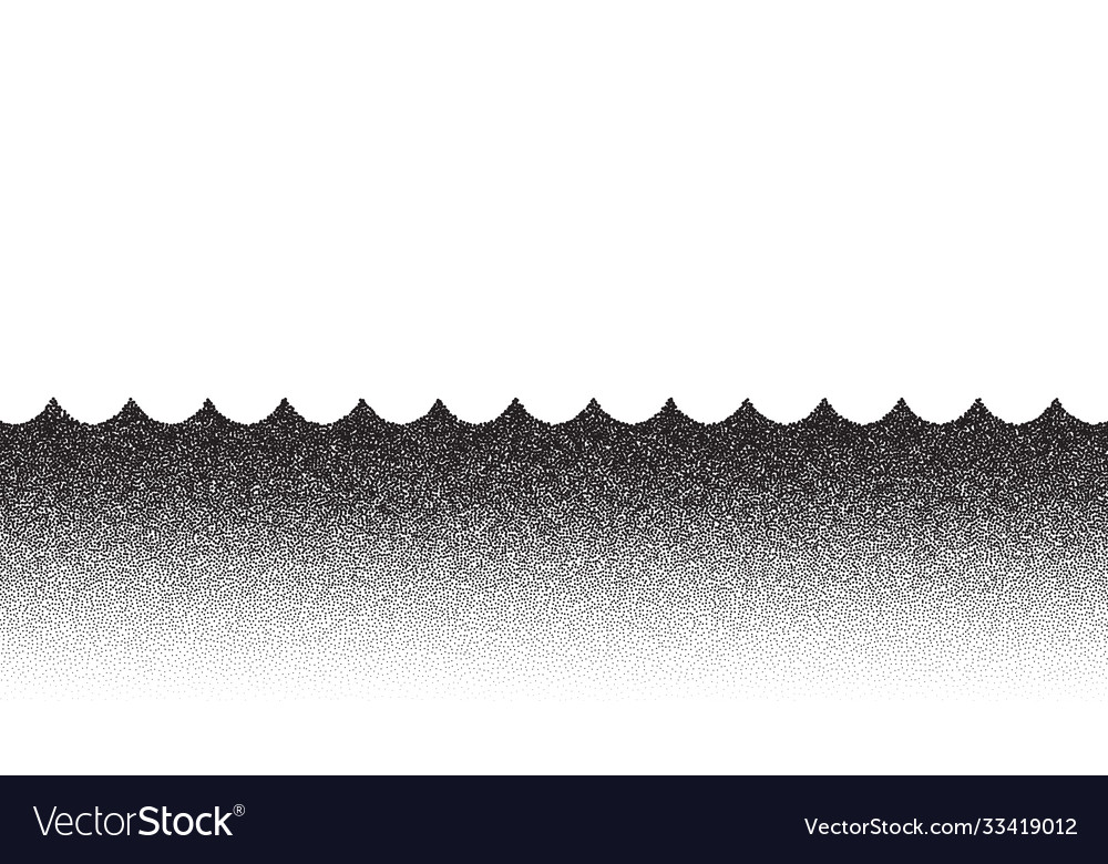 Dotwork wave pattern background black noise vector image Dotwork wave pattern background black noise