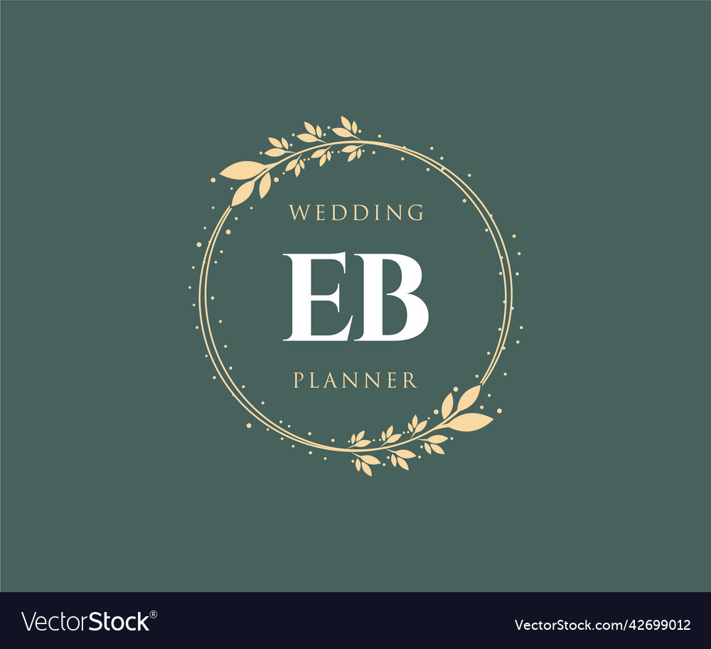 Initials letter wedding monogram logos