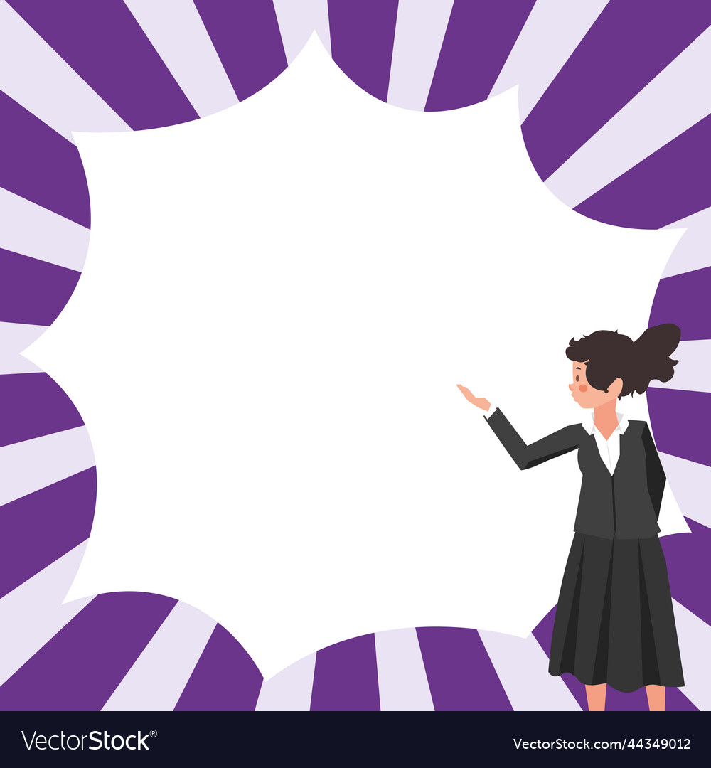 Instructor drawing pointing stick on empty Vector Image Instructor drawing pointing stick on empty