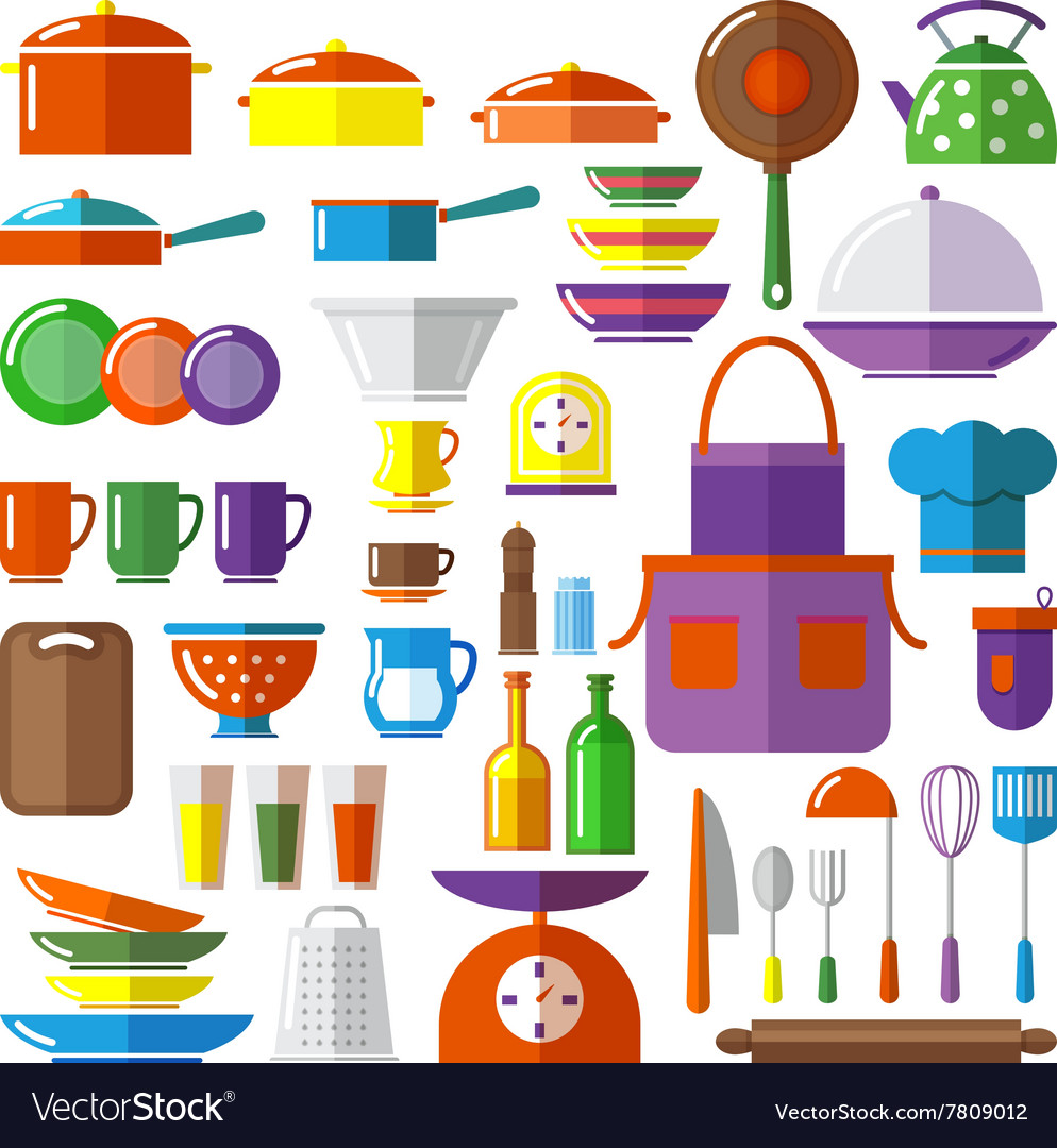 Kitchen Tool Collection Royalty Free Vector Image 1480