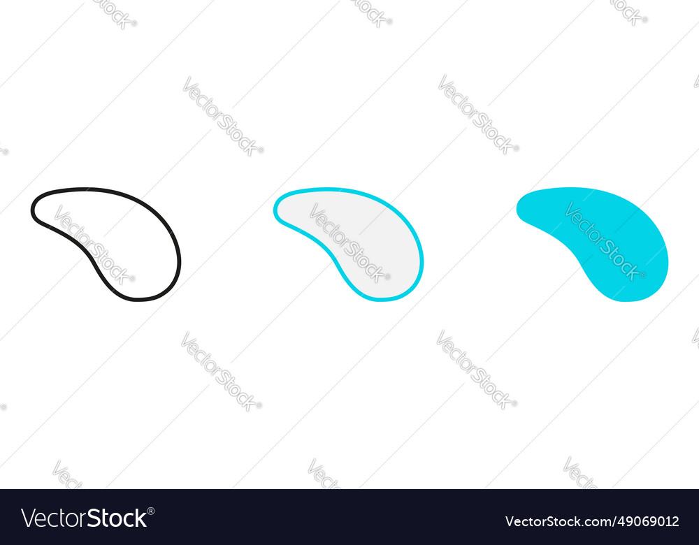 Flüssige abstrakte Form Set Blob in minimal vector image Flüssige abstrakte Form Set Blob in minimal