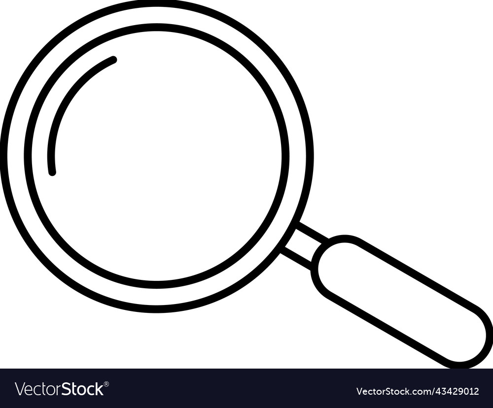 Magnifying glass icon isolated on white