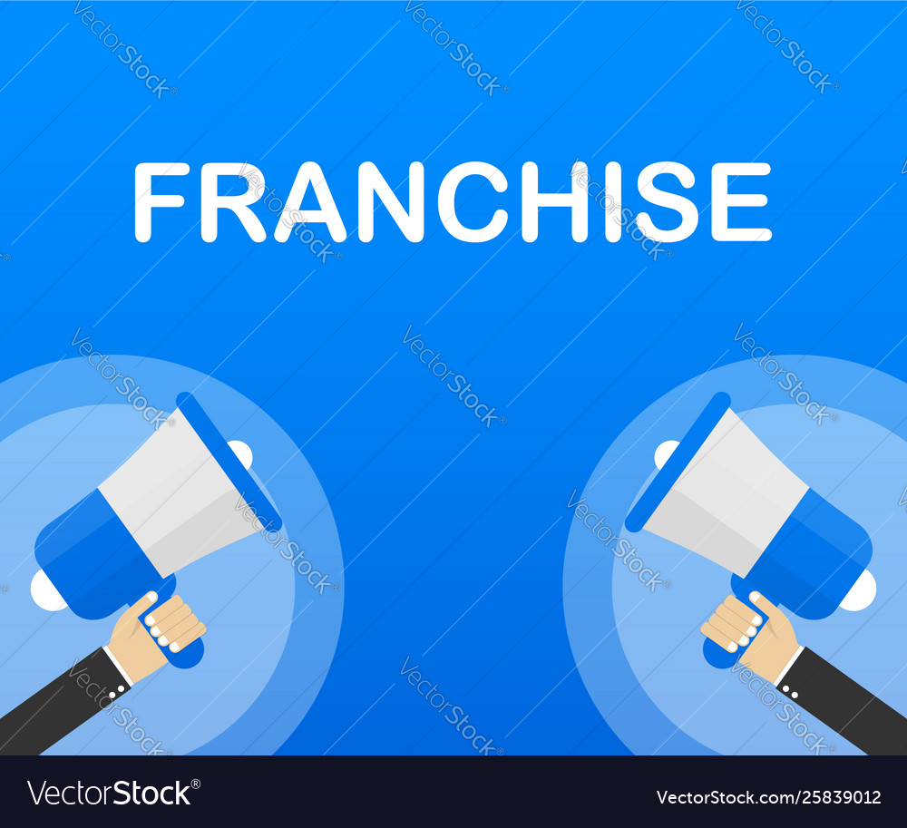 Megaphone Hand Business Konzept mit Text vector image Megaphone Hand Business Konzept mit Text