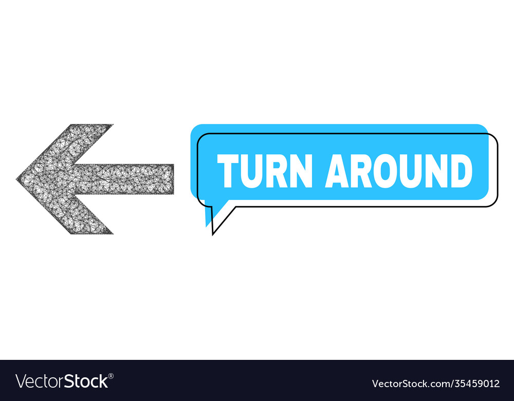 Misplaced turn around chat frame and linear arrow Vector Image Misplaced turn around chat frame and linear arrow