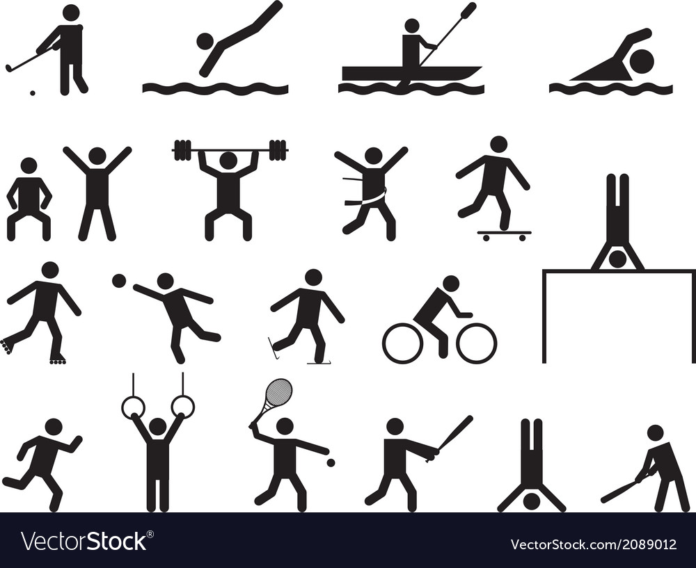 Pictogram people doing sport activities Royalty Free Vector