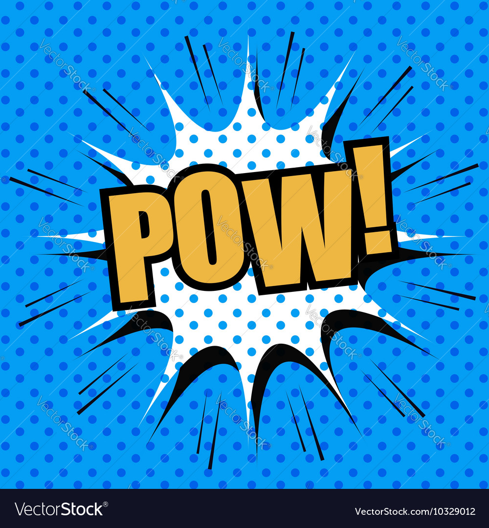 POW comic cartoon Royalty Free Vector Image - VectorStock