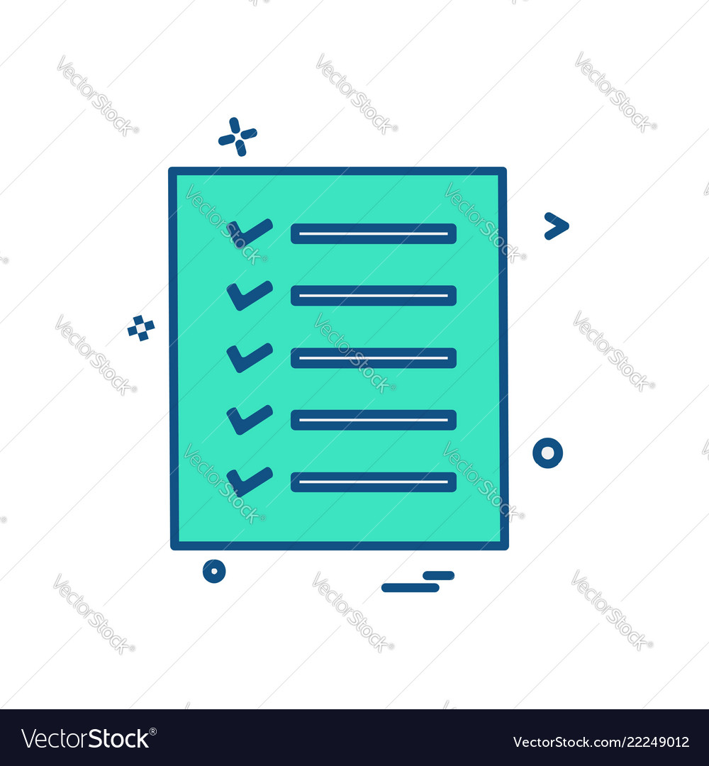 Todo list icon design vector image Todo list icon design