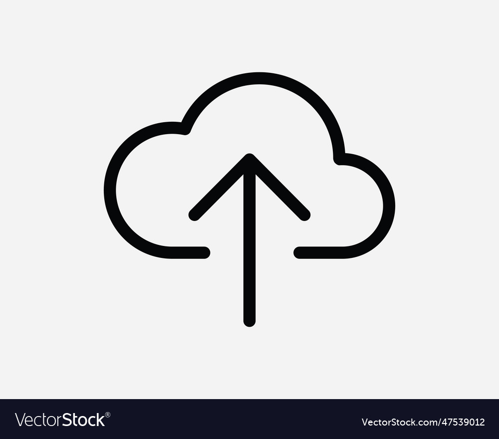 Upload cloud icon up arrow server storage data