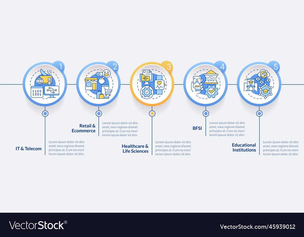Version control system end user industry circle vector image Version control system end user industry circle