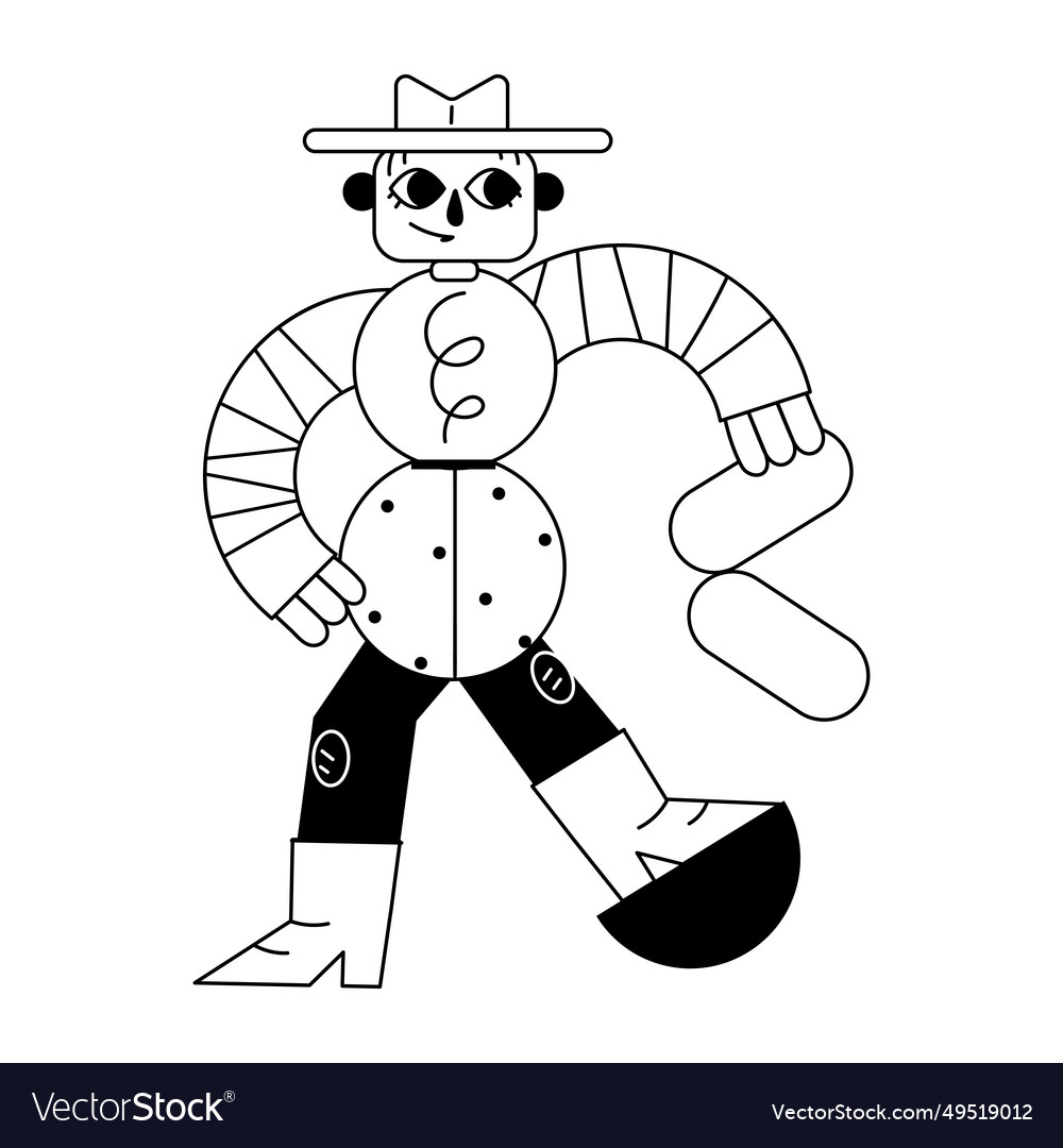 Western person Royalty Free Vector Image - VectorStock