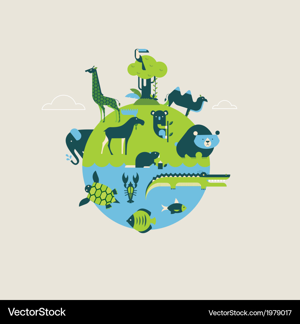 Animals set Royalty Free Vector Image - VectorStock
