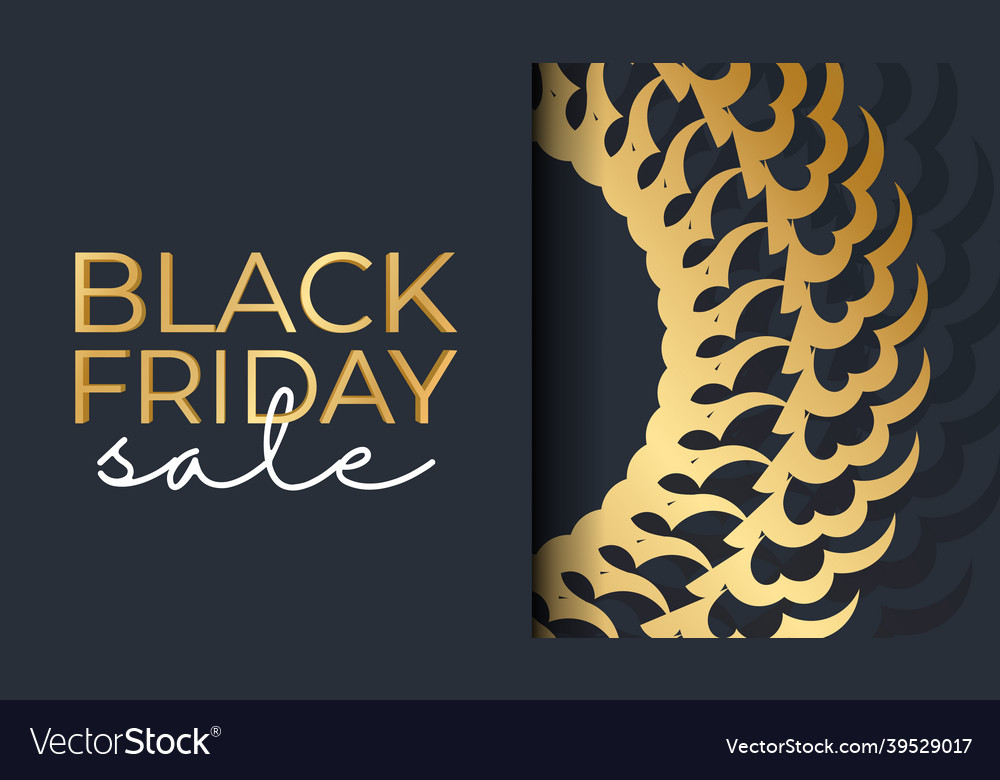 Dark blue black friday sale poster template