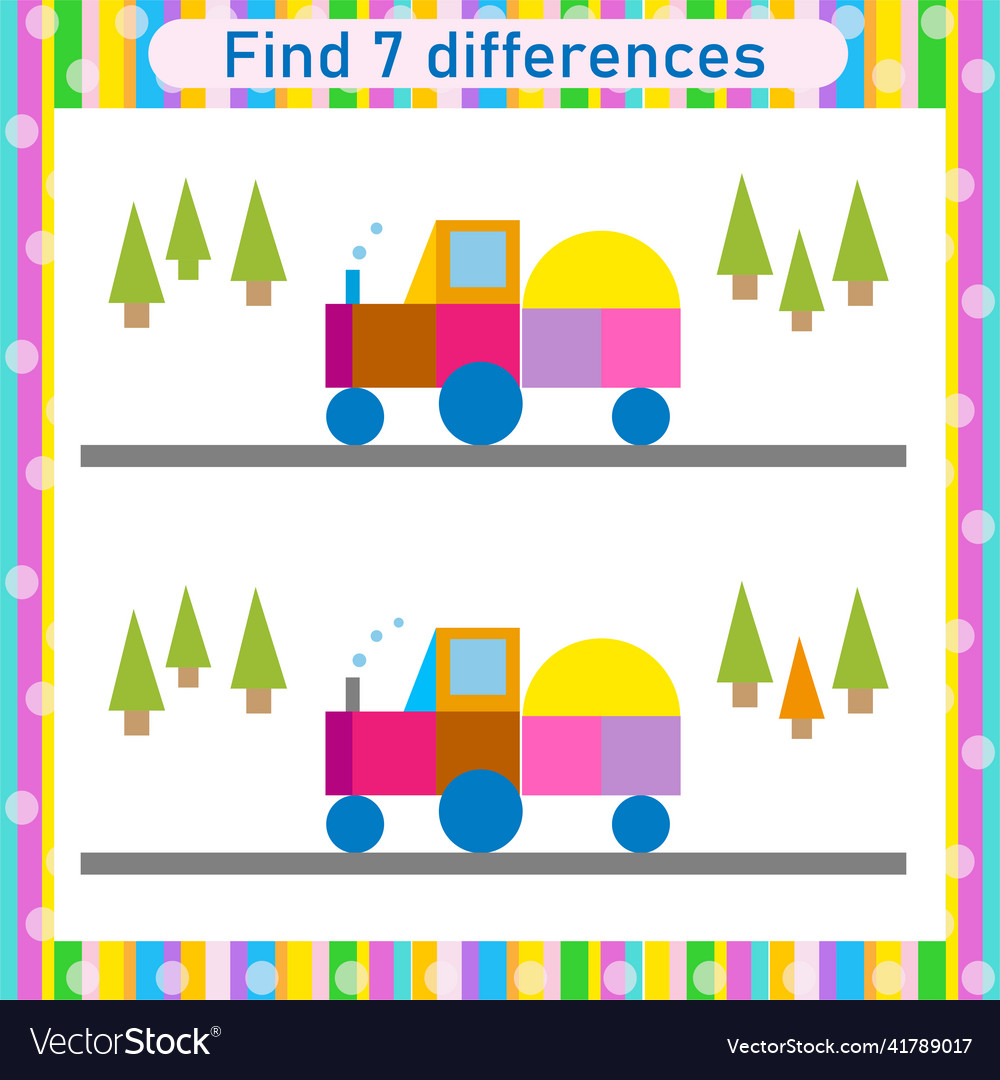Find 7 differences logic puzzle game
