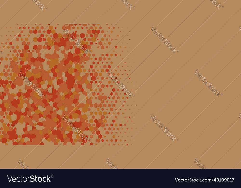 Geometric multi size hexagon with color
