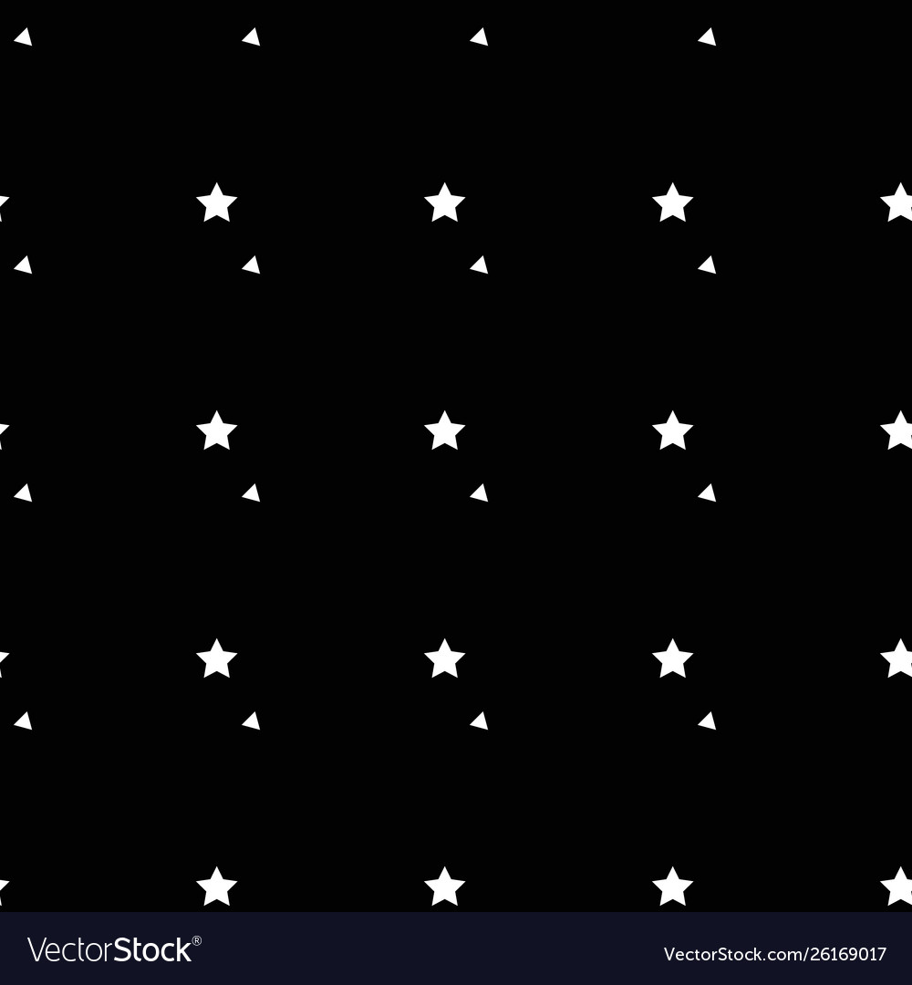 Hand drawn seamless star pattern vector image Hand drawn seamless star pattern