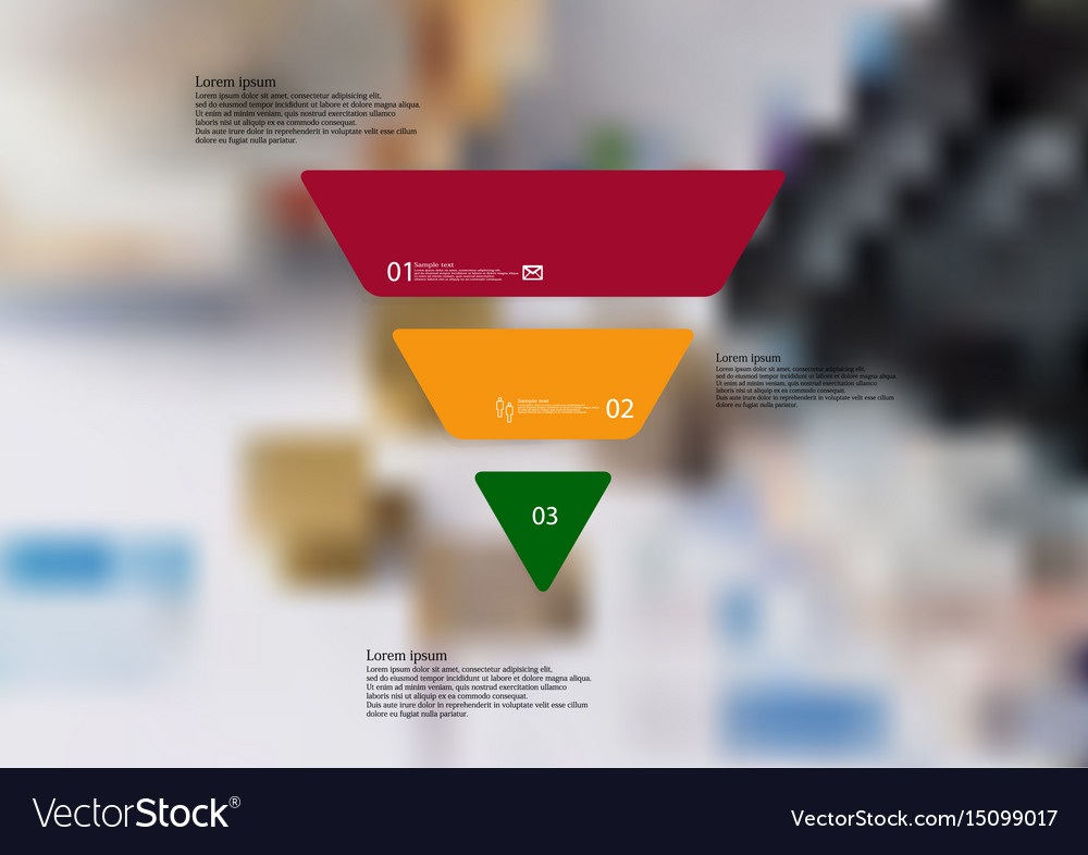 Infographic template with triangle horizontally