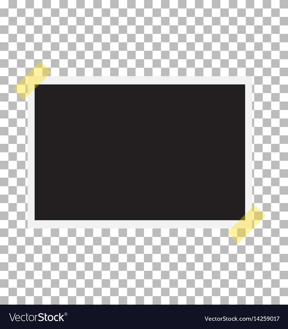 photo frame on sticky tape template photo design vector image