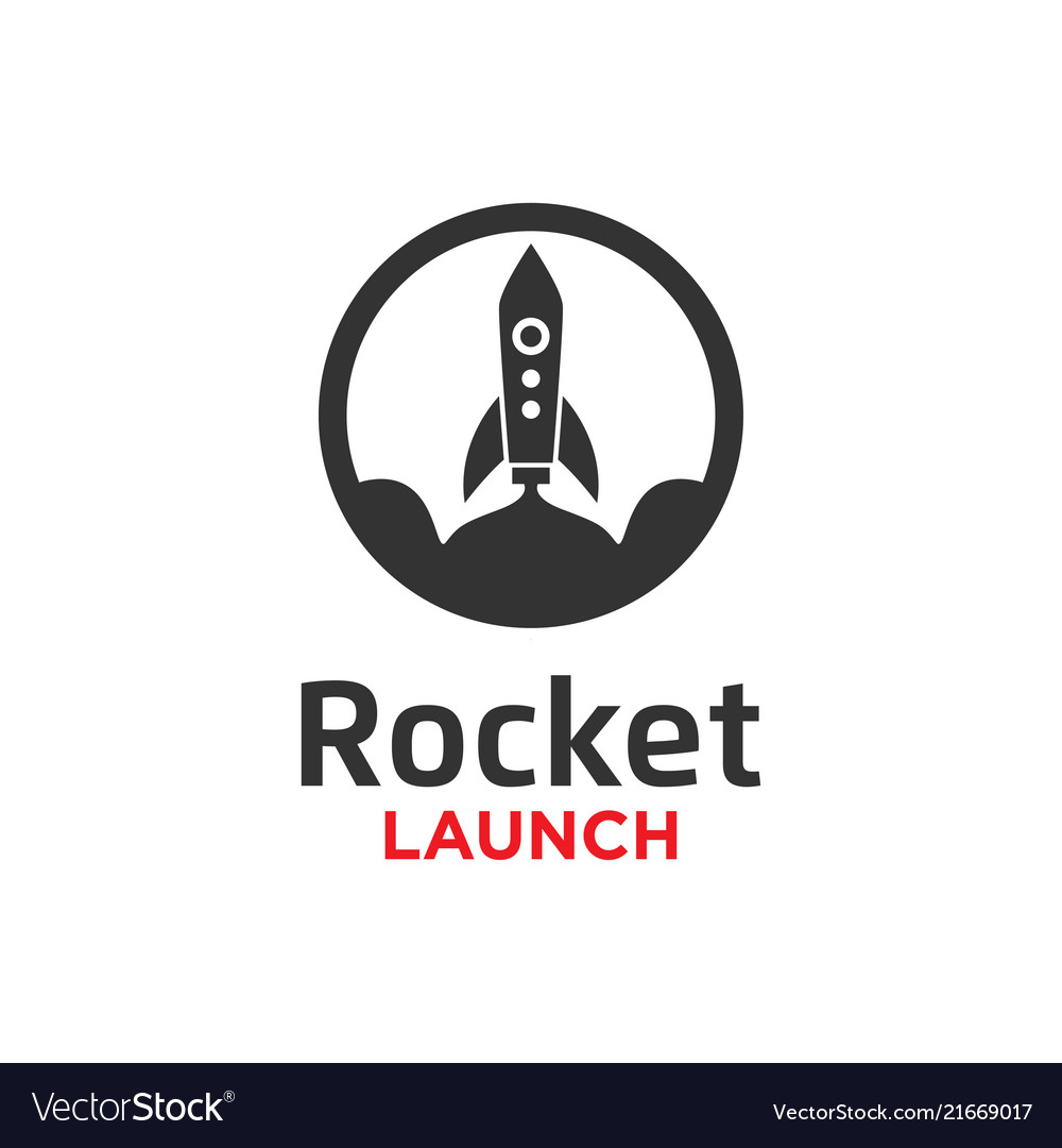 Rocket launch logo design template