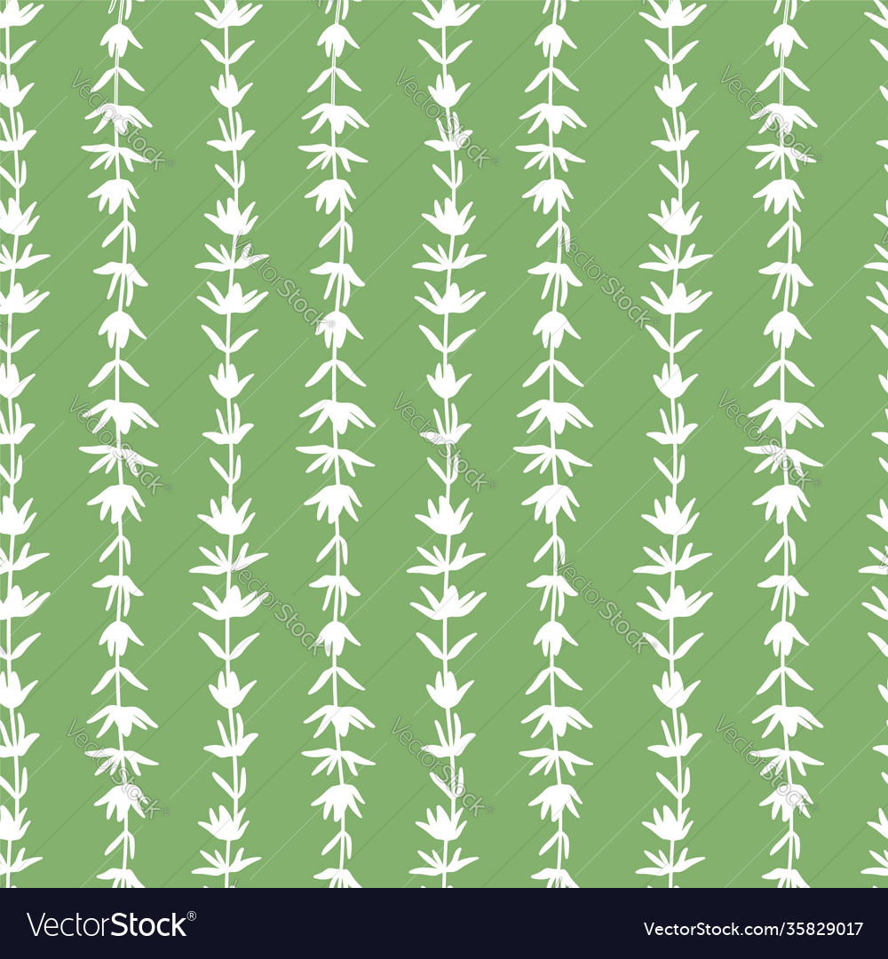 Seamless pattern with thyme branches arranged Vector Image Seamless pattern with thyme branches arranged