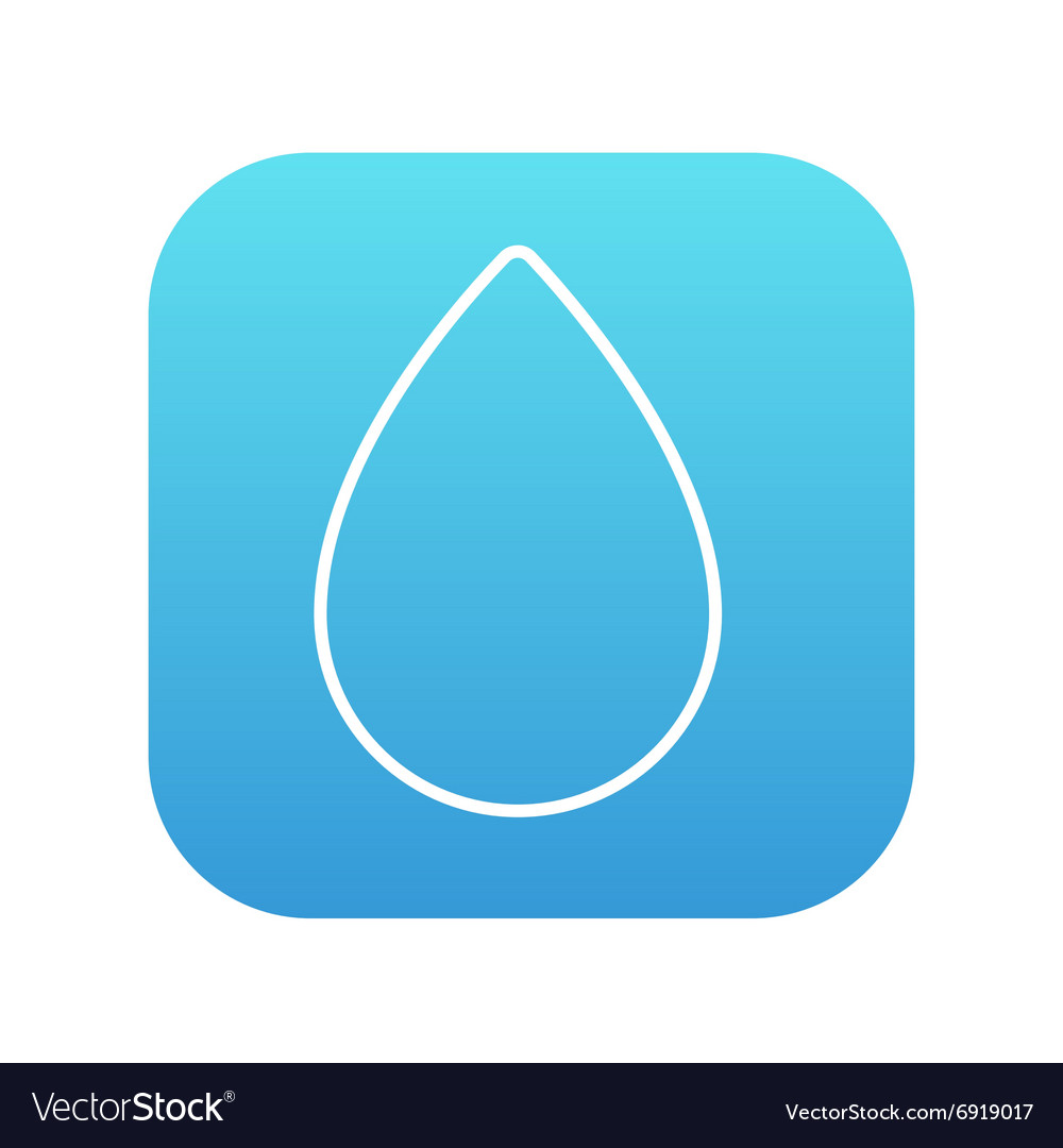 Water drop line icon Royalty Free Vector Image