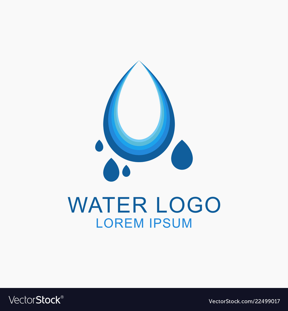 Water logo design Royalty Free Vector Image - VectorStock