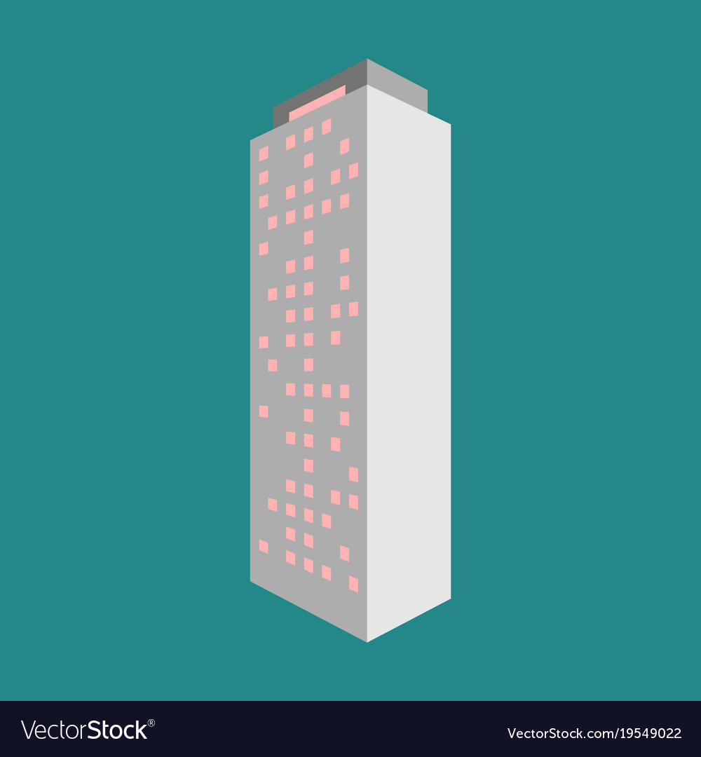 A modern multi-storey building with complex Vector Image
