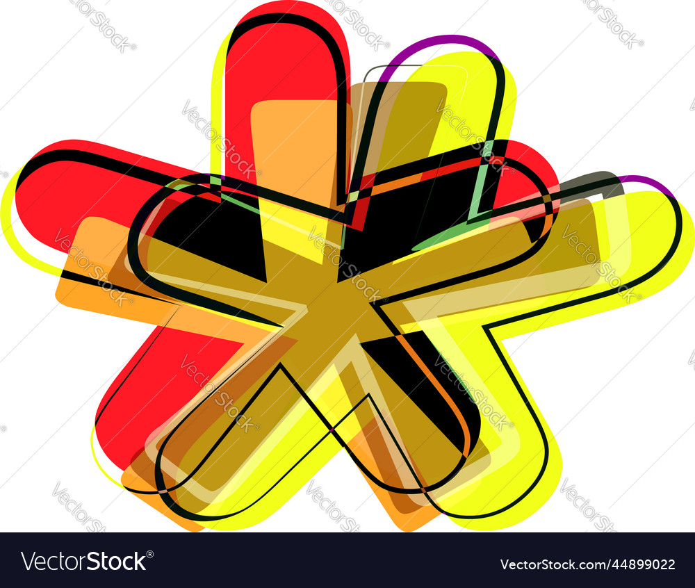 Abstrakte bunte doodle Symbol