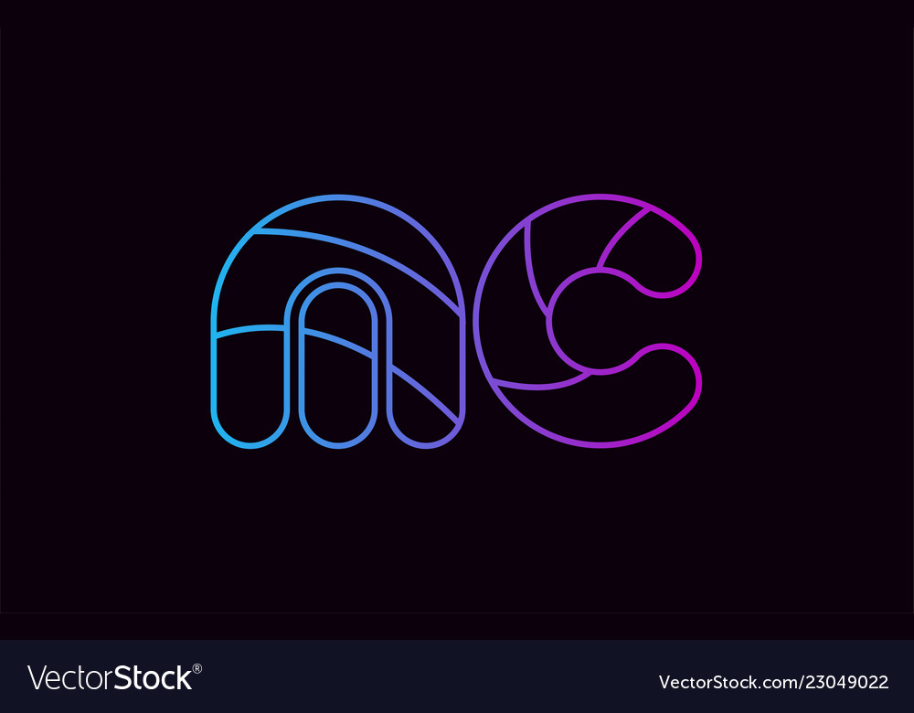 Alphabet letter combination mc m c logo company