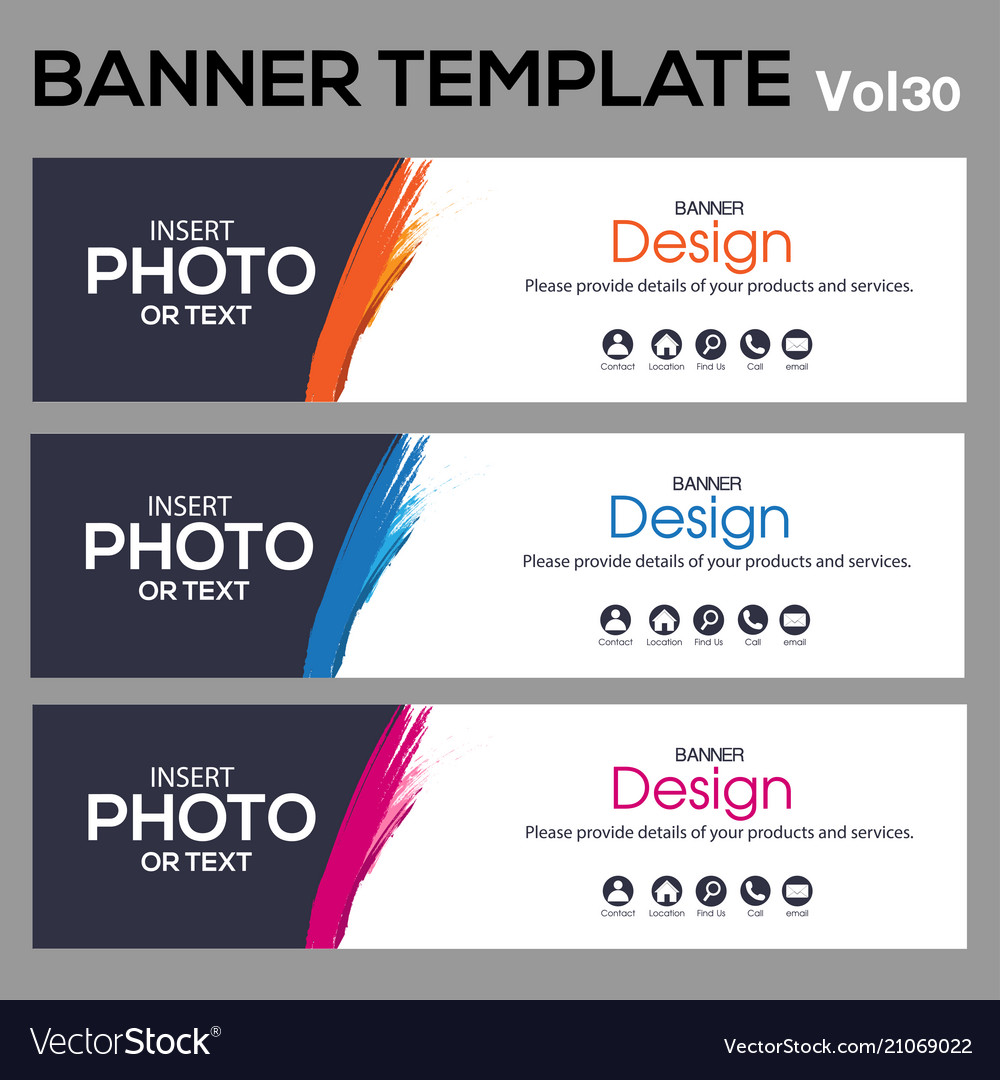 Bannertemplate For Business Webdesign Royalty Free Vector