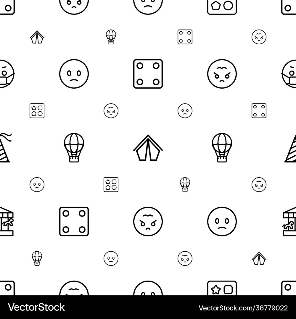 Fun icons pattern seamless white background Vector Image