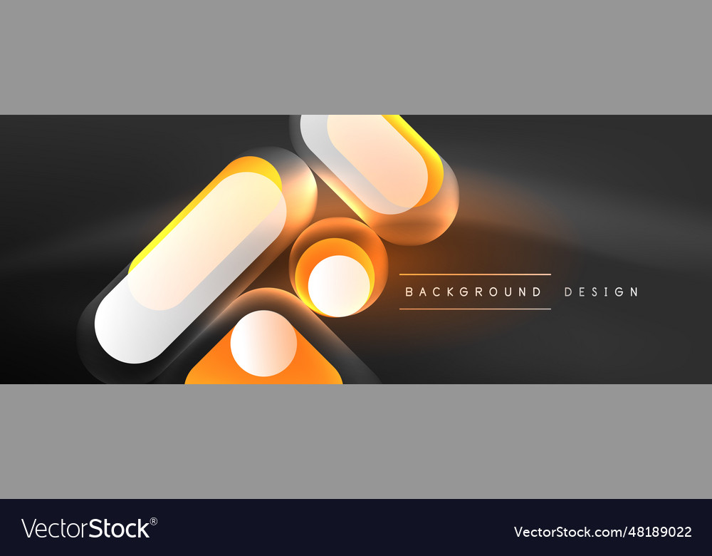 Glowing round shapes abstract background template