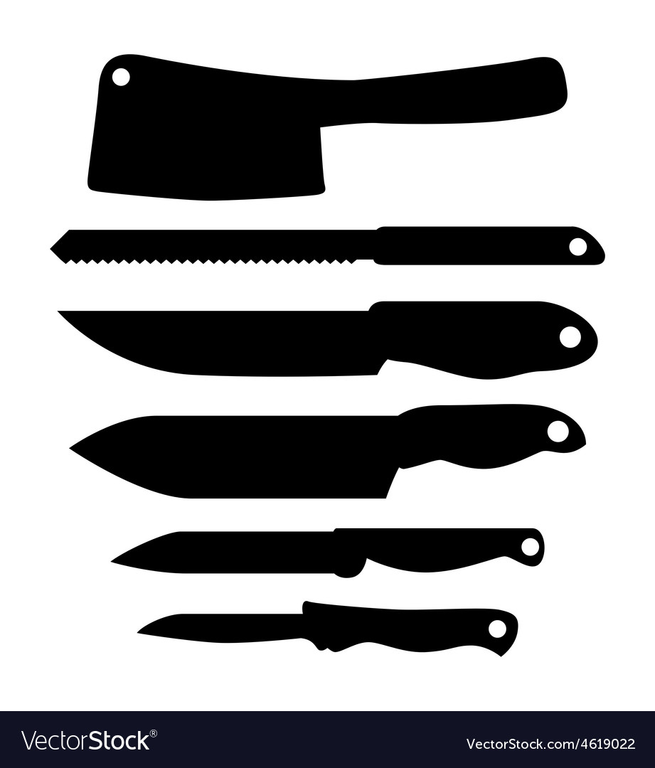 Kitchen knifes Royalty Free Vector Image - VectorStock