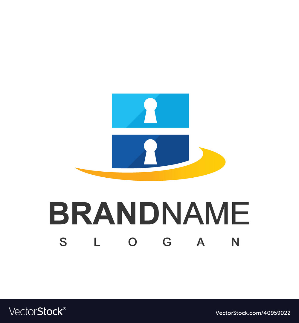 Secure data hosting and server logo template
