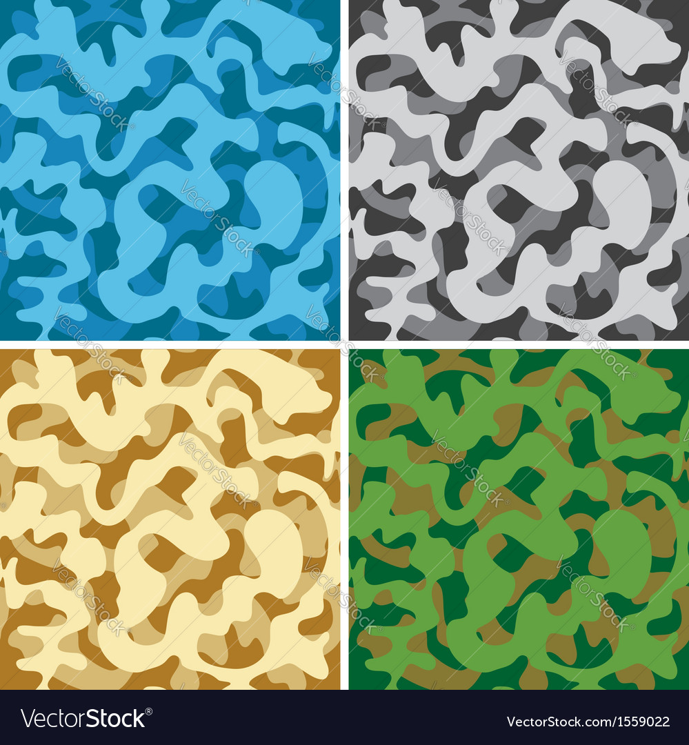 Set of color abstract seamless patterns