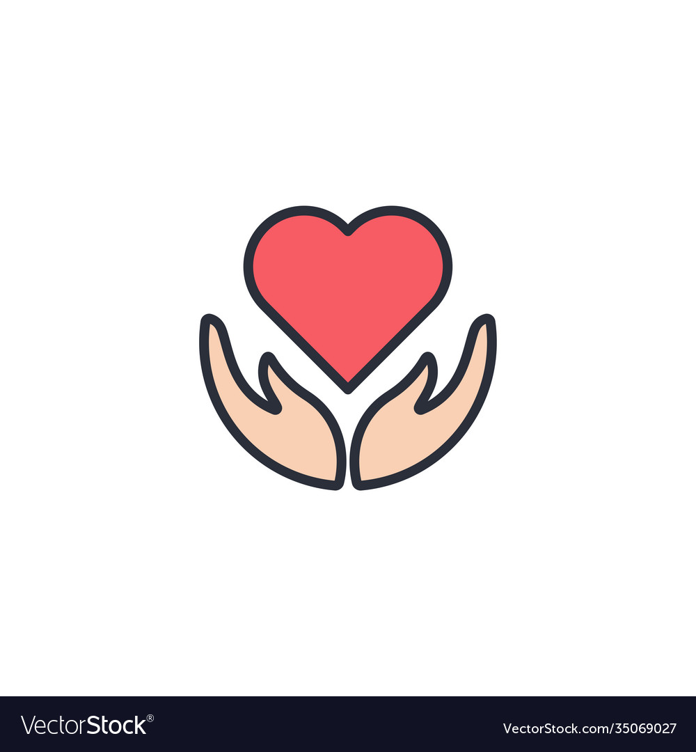 Csr color line outline sign linear style Vector Image Csr color line outline sign linear style
