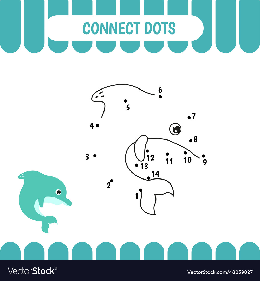 Dot to educational game for preschool kids