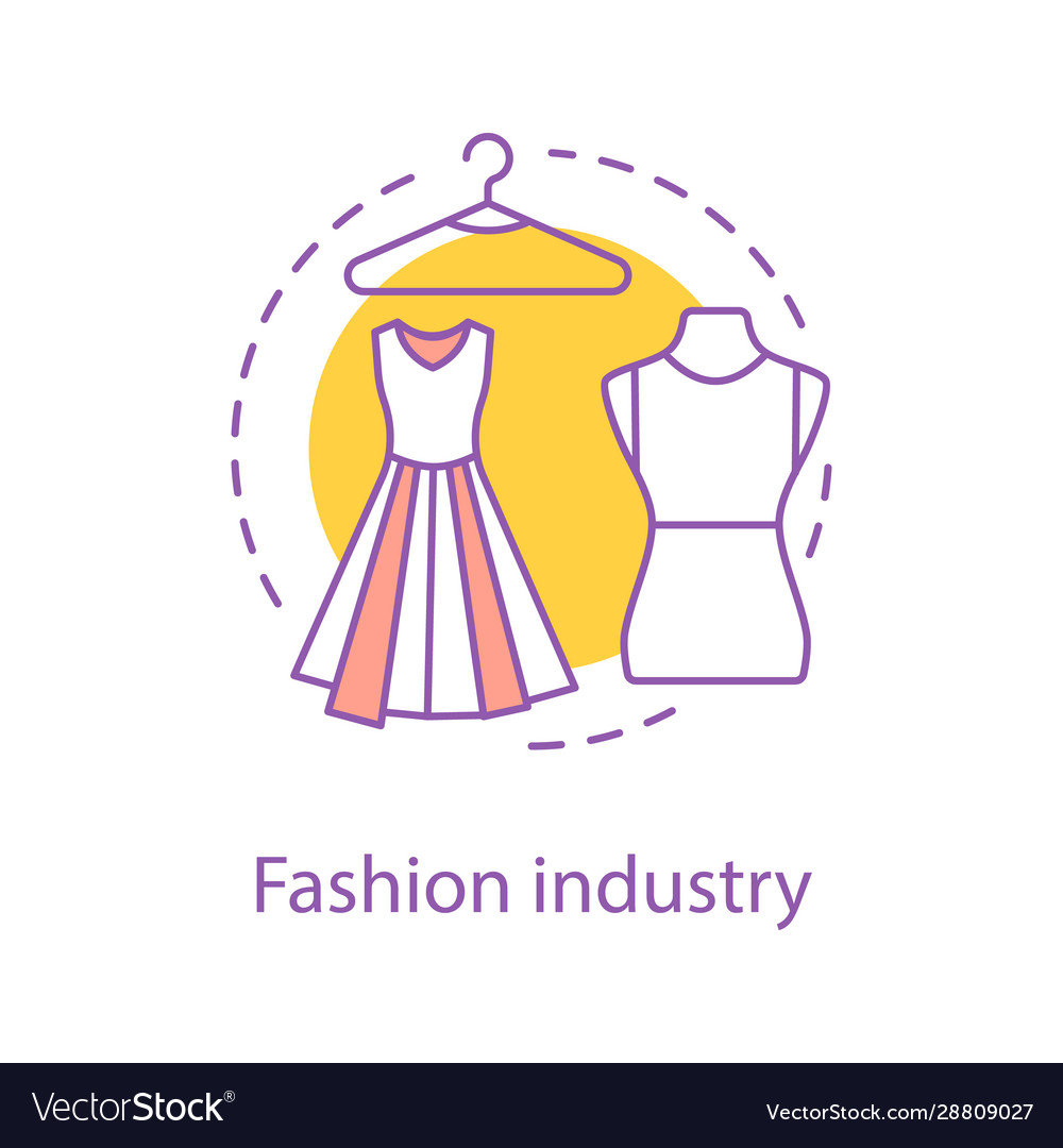 Fashion Industry Concept Icon Royalty Free Vector Image