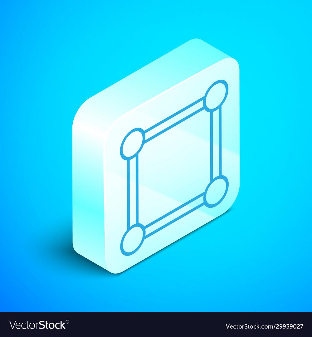 Isometric line presentation board with graph vector image Isometric line presentation board with graph
