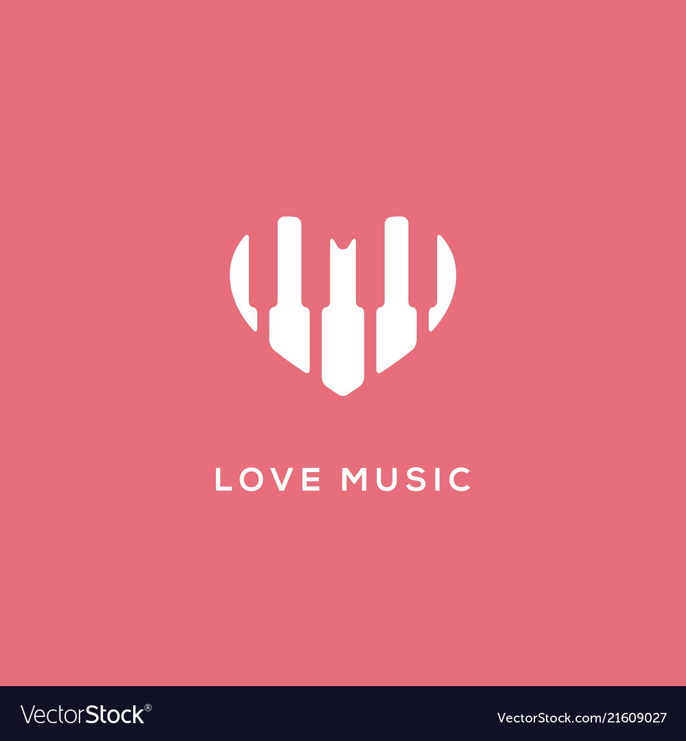 Love music logo Royalty Free Vector Image - VectorStock