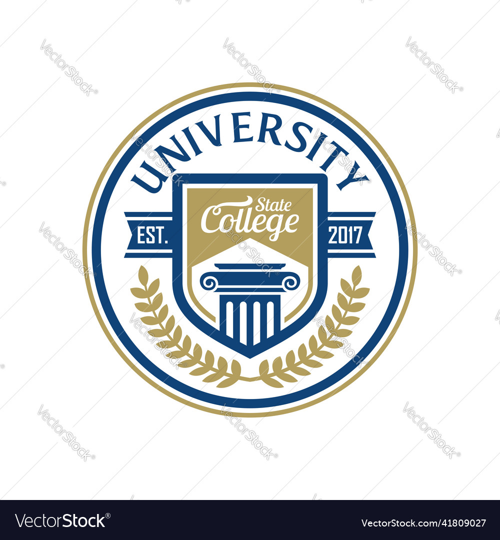 University logo design template Royalty Free Vector Image